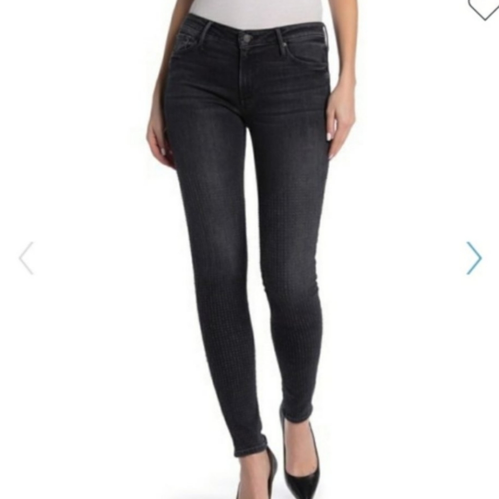Black Orchid Faded Black Skinny Cotton Jeans Mid Rise Size 27